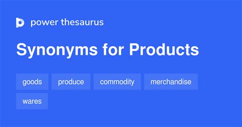 synonym for products.